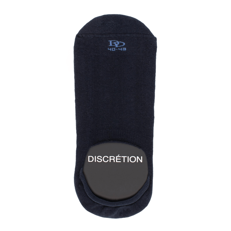Katoenen bouclette solerette - marineblauw