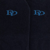 Onzichtbare sokken met antislip hielband - marineblauw