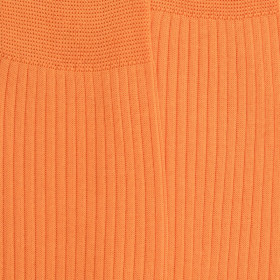 Dore Dore licht oranje sokken met fijne ribbels