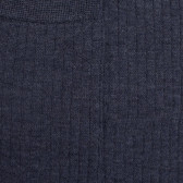 DD kniekousen in denimblauwe wol