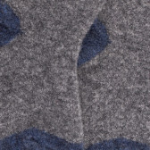 DD kinder fleece kniekousen - Grijs en blauw
