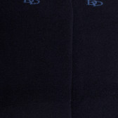 Katoenen bouclette solerette - marineblauw