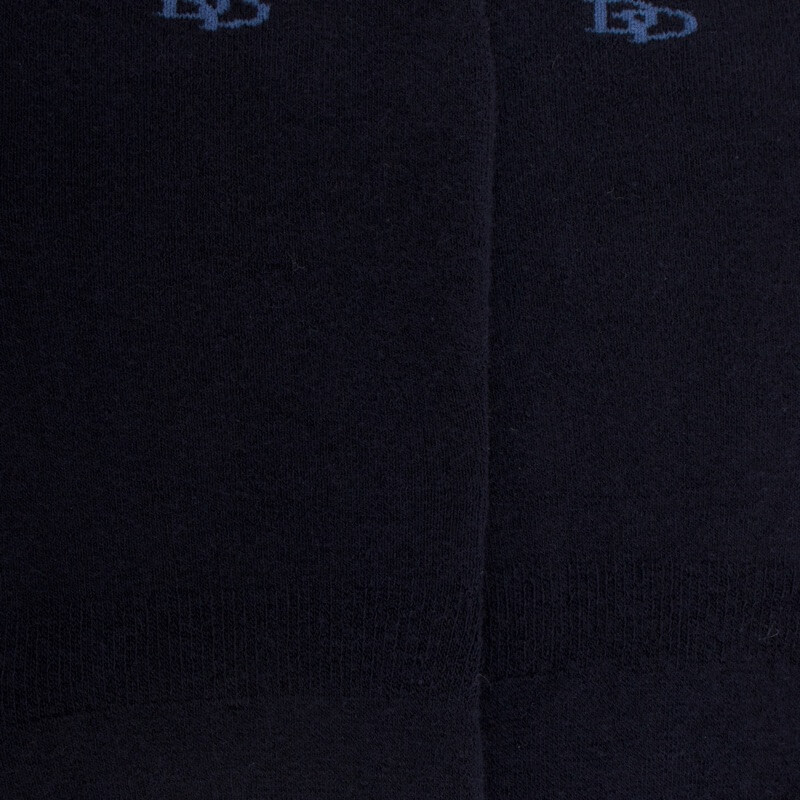 Katoenen bouclette solerette - marineblauw