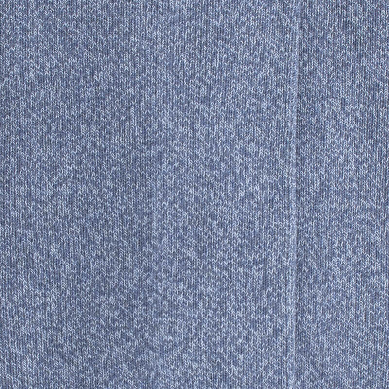 Geribde herensokken zonder elastische boord in Egyptisch katoen - Port Blue