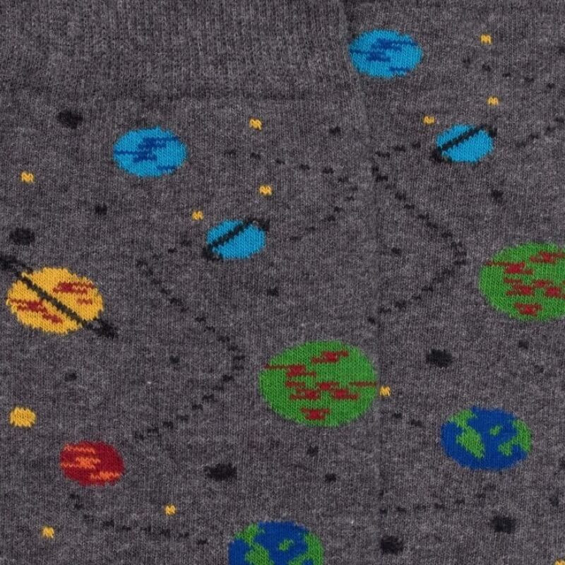 Katoenen sokken met planeten - Grijs
