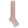 Herenkostuum in zuiver geribd ruitjesgaren - Beige