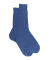 Geribde herensokken van 100% Fil d'Ecosse. - Blauw