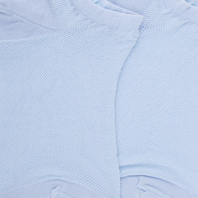 Korte damessokken met effen microneteffect - Golf blauw | Doré Doré