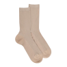 Geribde damessokken in fil d'Écosse - Beige Grège
