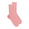 Geribde damessokken in fil d'Écosse - Praliné Roze