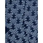 Korte damessokken van lisle met hartvormig bloempatroon met glinsterend effect - Zeilboot Blauw | Doré Doré