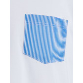 Katoenen heren-T-shirt met gedessineerde zak - Wit | Doré Doré
