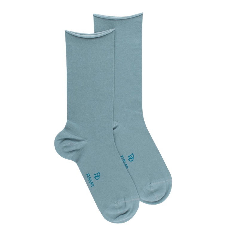 Effen damessokken van TENCEL™ Lyocell - Weegbree groen | Doré Doré
