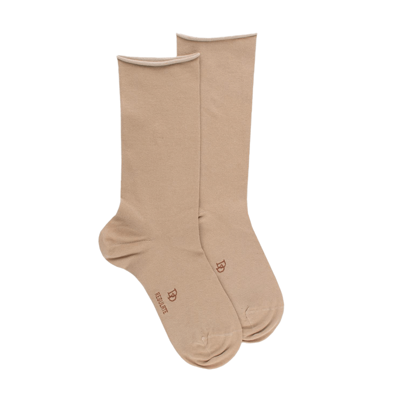 Effen damessokken van TENCEL™ Lyocell - Zand | Doré Doré