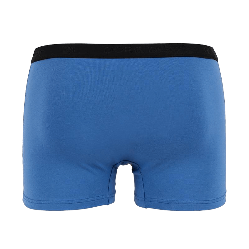 Ondergoed boxershorts voor heren in effen stretchkatoen met elastische band met logo - Macadam blauw | Doré Doré