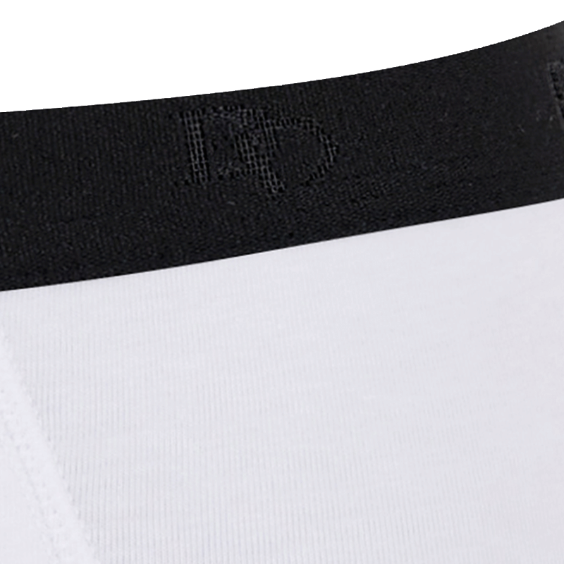 Ondergoed boxershorts voor heren in effen stretchkatoen met elastische band met logo - Wit | Doré Doré