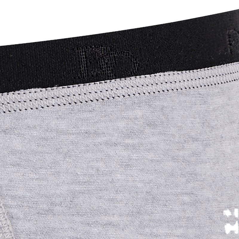 Ondergoed slip voor mannen in effen gemêleerd stretch katoen met elastische band met logo - Rotsachtig grijs | Doré Doré