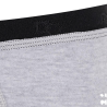 Ondergoed slip voor mannen in effen gemêleerd stretch katoen met elastische band met logo - Rotsachtig grijs | Doré Doré