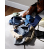 Korte herensokken van TENCEL™ Lyocell effen geribd - Blauw | Doré Doré
