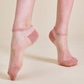 Damessokken in polyamide met lurex spikes en hakken - Koper
