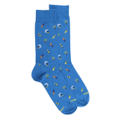 Zachte katoenen sokken Surf en Palmbomen - Blauw