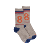 Number 8 Cotton Fancy Socks - Beige