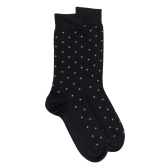 Wollen sokken met streepjesmotief - Zwart