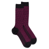 Houndstooth wollen sokken - Zwart