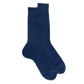 Luxe merinowollen sokken marineblauw