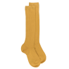 Gele geribbelde hoge sokken van zacht katoen voor kinderen
