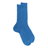 Luxe sokken in extra fijn ruitjesgaren - Blauw