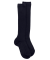 Donkerblauwe geribde hoge sokken van zacht katoen voor kinderen