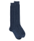 Kniekousen voor dames van wol en kasjmier - Blauw
