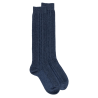 Kniekousen voor dames van wol en kasjmier - Blauw