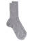 Geribde sokken van merinoswol voor heren - Lichtgrijs oxford