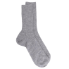 Geribde sokken van merinoswol voor heren - Lichtgrijs oxford