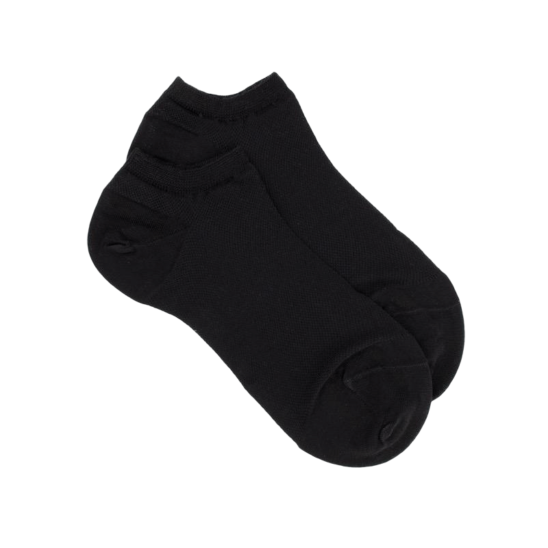Tule katoen en polyamide sokken - Zwart