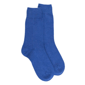 Douceur sokken van merinowol en kasjmier - Blauw Frankrijk
