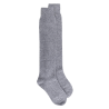 Dameshoge sokken Douceur van wol en kasjmier - Oxford grijs