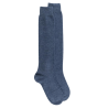 Dameshoge sokken Douceur van wol en kasjmier - Denimblauw