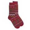 Katoenen kerstsokken voor heren - Pommard rood