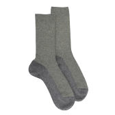 Wollen en angora damessokken zonder elastische boord - Grijs & cameleon | Doré Doré