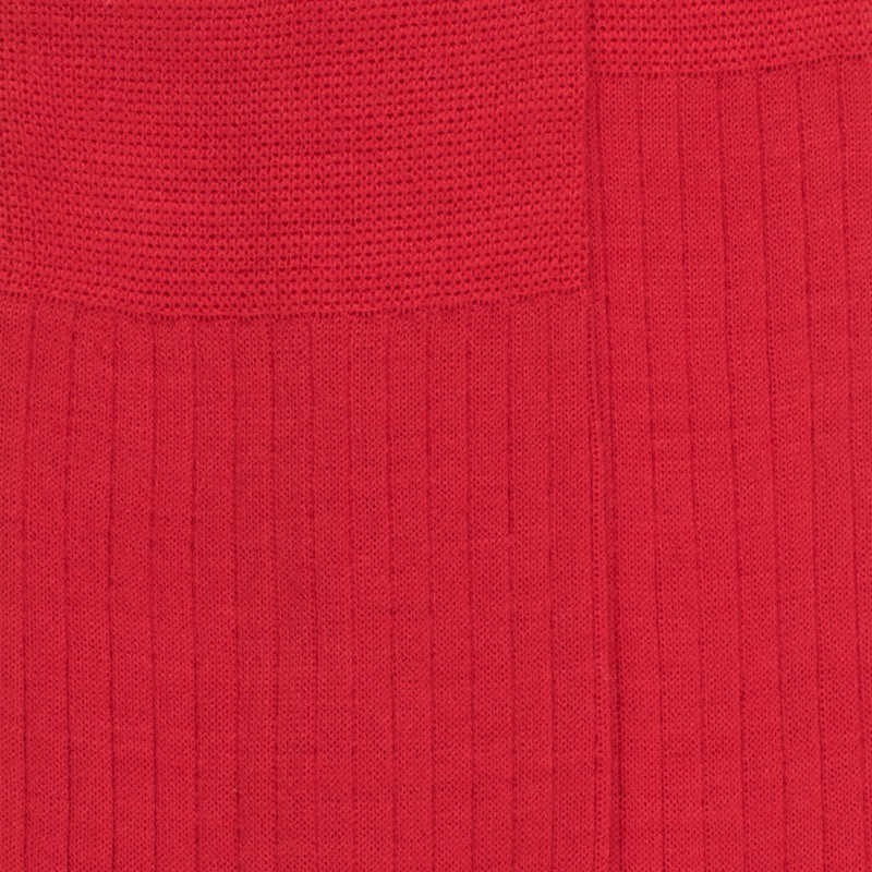 Luxe Merino wol sokken in Ponceau rood