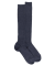 Heren kniebroek van geribde merinoswol - Denimblauw