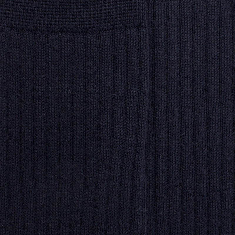 DD kniekousen in marineblauwe wol