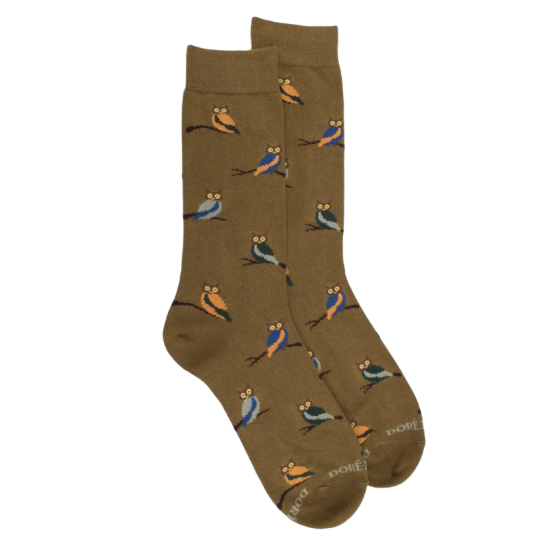 Katoenen uilensokken voor heren - Pistache groen & kosmos blauw | Doré Doré