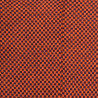 Geometrische wollen herensokken zonder elastische boord - Moerbei paars & cognac oranje | Doré Doré