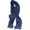 Fleece sjaal - Denimblauw en geel