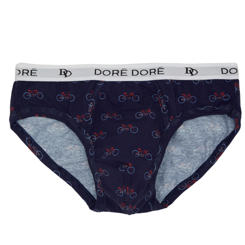 (pas de photo) Slip homme en coton fantaisie bicyclettes - Bleu Voilier & Bleu Drapeau