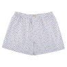 Katoenen boxershort met patroon voor heren - Wit & Papayageel